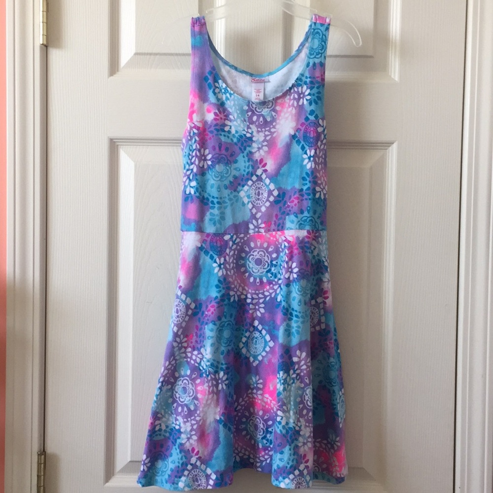 Justice tie dye design dress